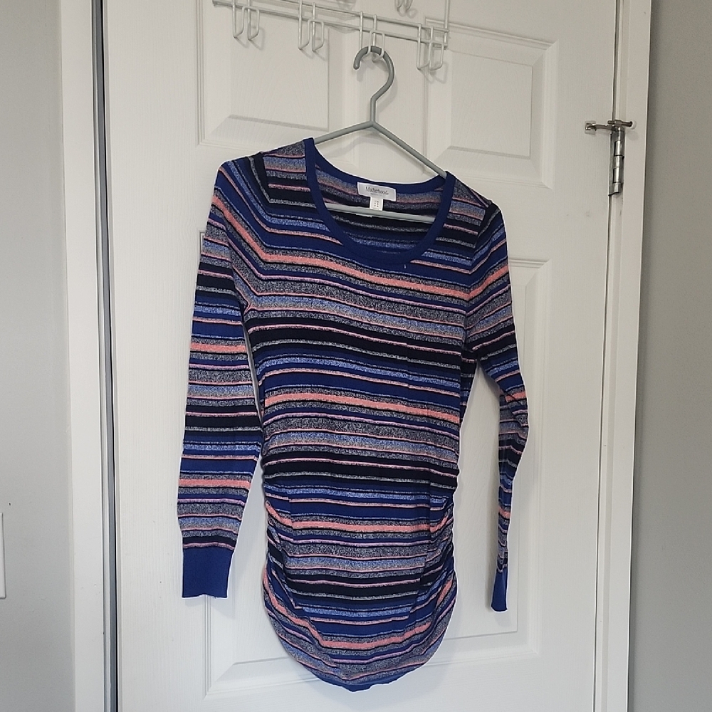 Motherhood Maternity Striped Long Sleeve Top